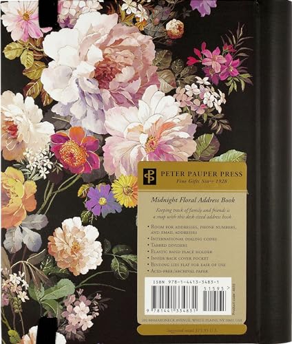 Midnight Floral Large Address Book
