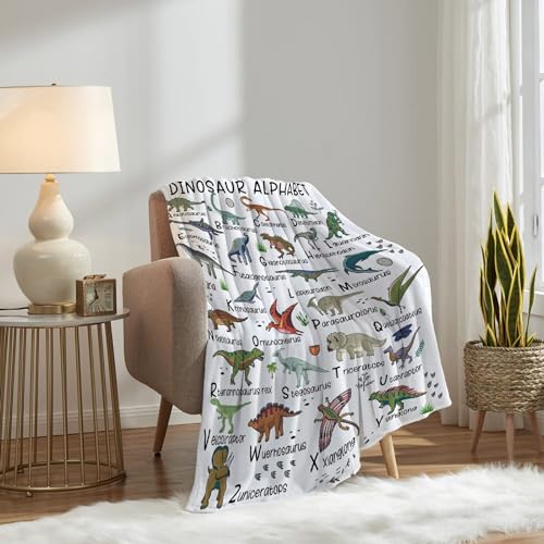 Just A Girl Who Loves Dinosaurs4 Blanket for Teen Cute Dinosaur Throw Blanket Gifts for Girls Boys Soft Throws Blankets All Seasons 50×60 Inches for Bed Office