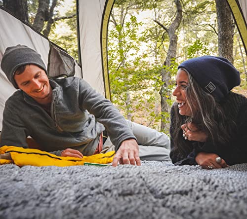 Sherpa Waterproof Outdoor Blanket. Large Sherpa Camping & Stadium Blanket for Cold Weather. Perfect for Picnic, Sports, Concerts, Outdoors, Boat. Windproof, Extra Warm, Machine Washable.