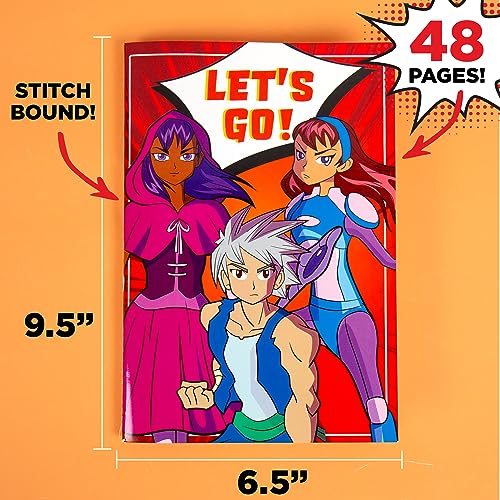 Made By Me Anime Color & Design Artist Set, 22-Piece Art Set, How to Draw, Create Comics, Make Manga & Sketchbook, Gifts for Enthusiasts, Arts & Crafts for Kids 6+