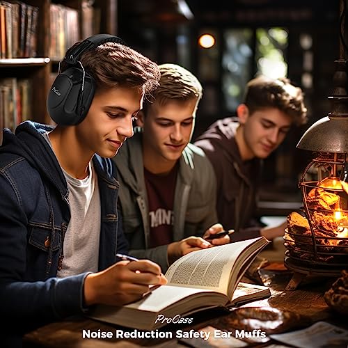 ProCase Noise Reduction Ear Muffs, SNR 34dB Noise Cancelling Headphones for Adults Kids Autism, Adjustable Sound Proof Ear Protection for Shooting Mowing Construction -Navy