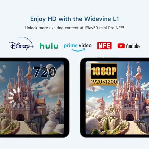 ALLDOCUBE iPlay50 Mini Pro NFE 8.4 inch Tablet,16GB(8+8) RAM 128GB ROM 512GB Expandable, Helio G99 Android Tablet with Widevine L1, 1920×1200 FHD+ Android 13 Tablet, 5MP/13MP 4G LTE GPS Bluetooth 5.2