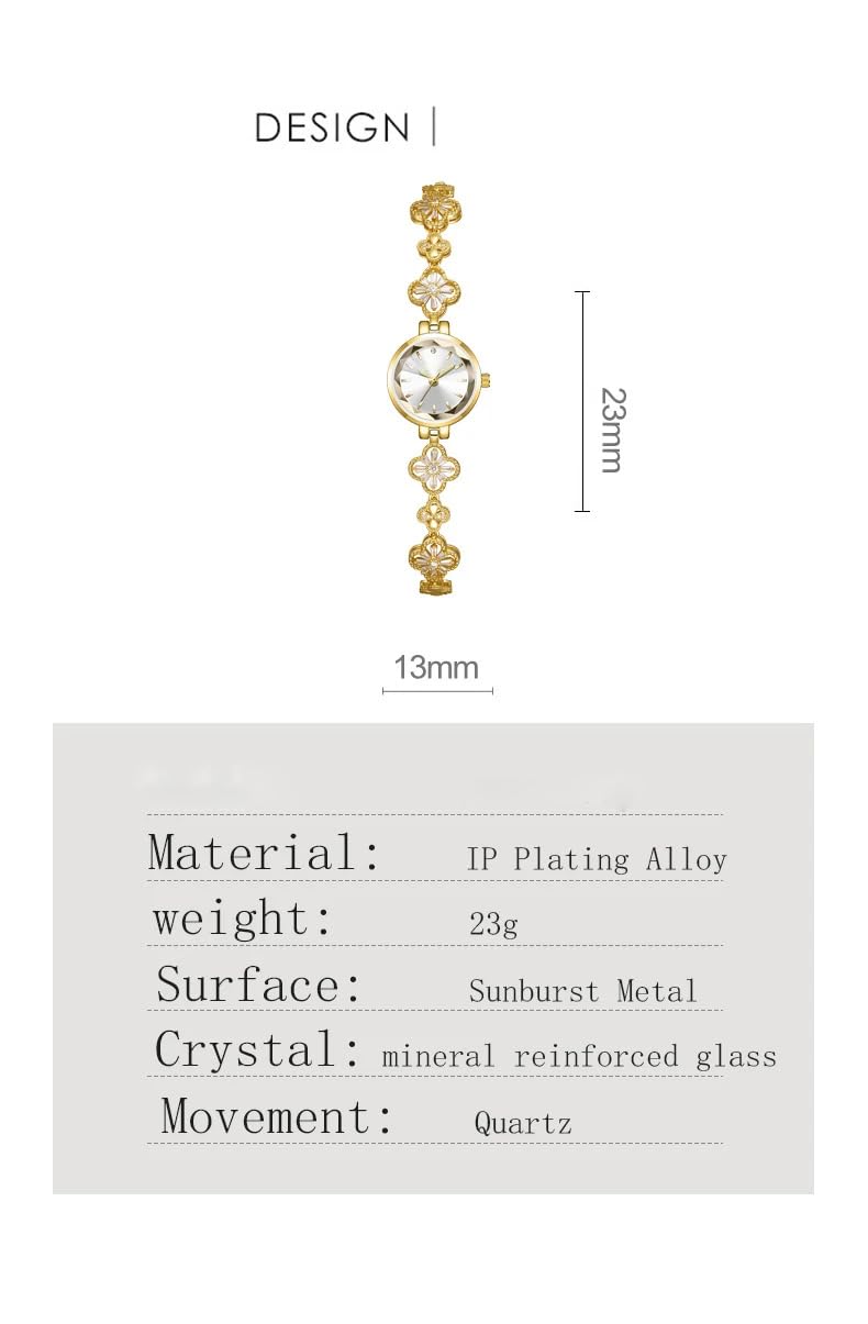 BESTKANG Luxury Ladies Hollow Four Leaf Grass Bracelet Chain Watches Waterproof Fashion Dress Quartz Watch