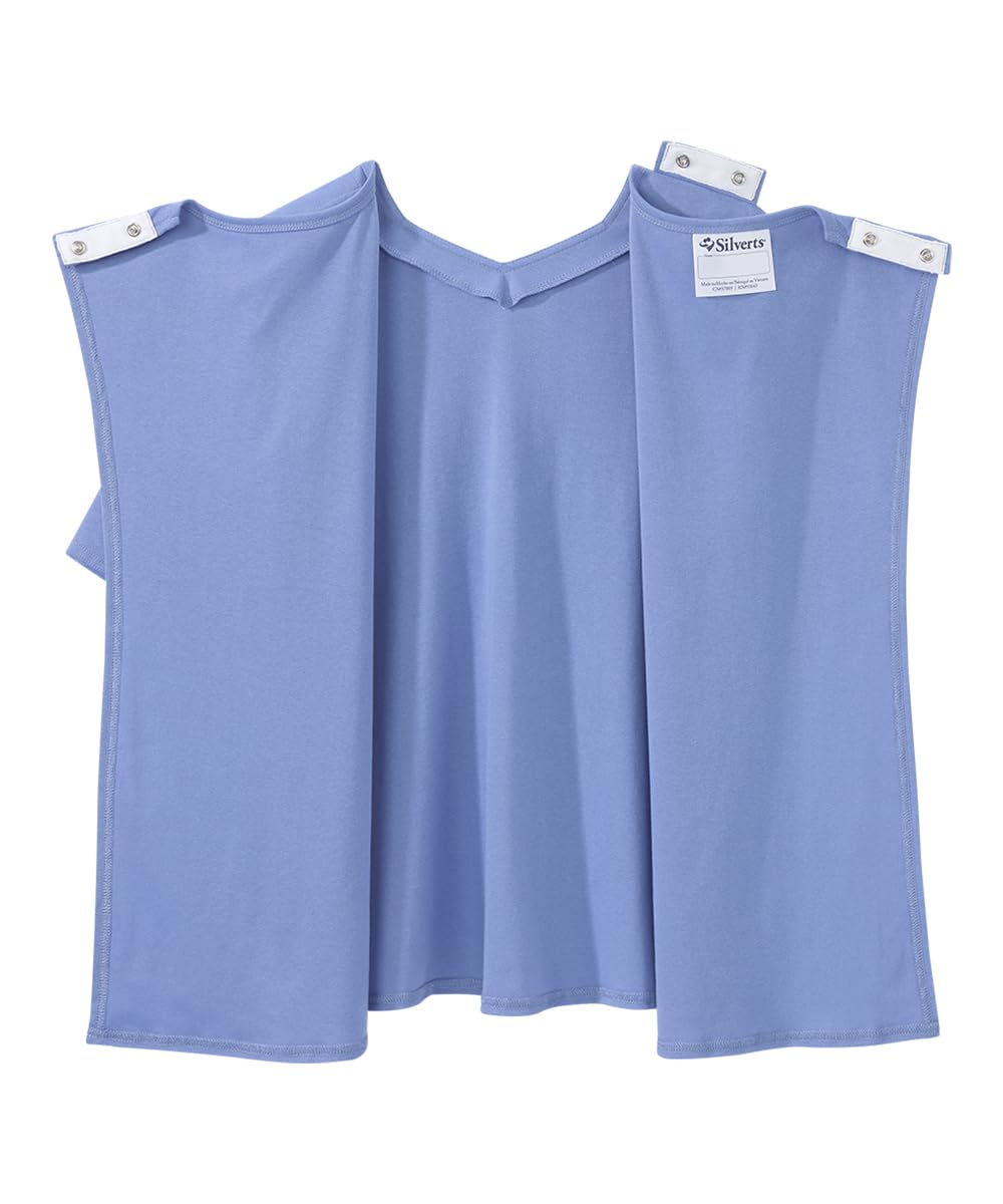 Women’s Open-Back Adaptive Solid Color Diamond T-Shirt - Sky XL