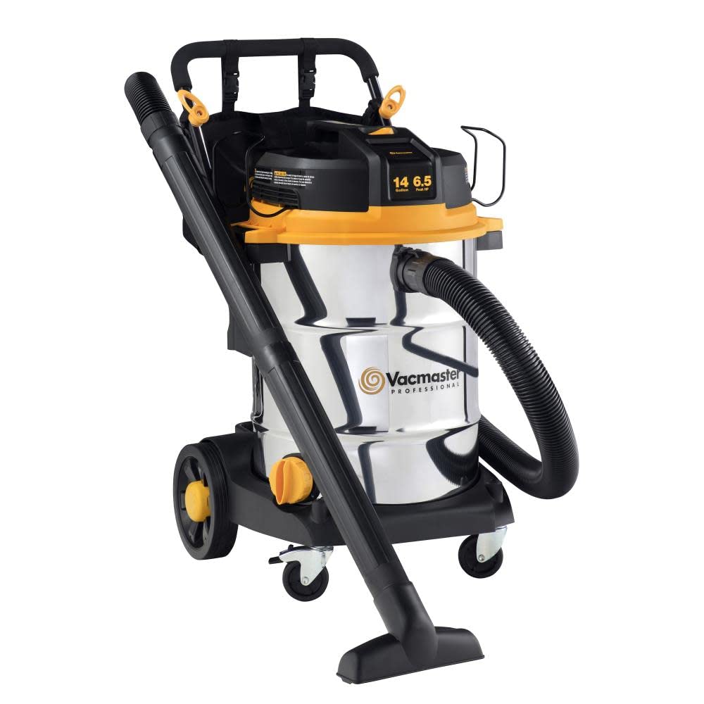 Vacmaster VJE1412SW0201 Beast Professional Series 14 Gal. 6.5 HP Steel Tank Wet/Dry Vac with Cart