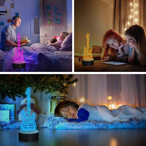 Personalized Music Notes Night Light Lamp with Remote - Custom Engraved Gift: Your Name, Text, Logo, or Message - Customized LED Light Display,16 Colors, 4 Light Modes - USB/Battery Powered(Saxophone)
