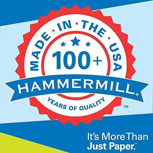 Hammermill Printer Paper, Multipurpose Inkjet Paper 24 lb, 8.5 x 11 - 1 Ream (500 Sheets) - 96 Bright, Made in the USA, 105050R