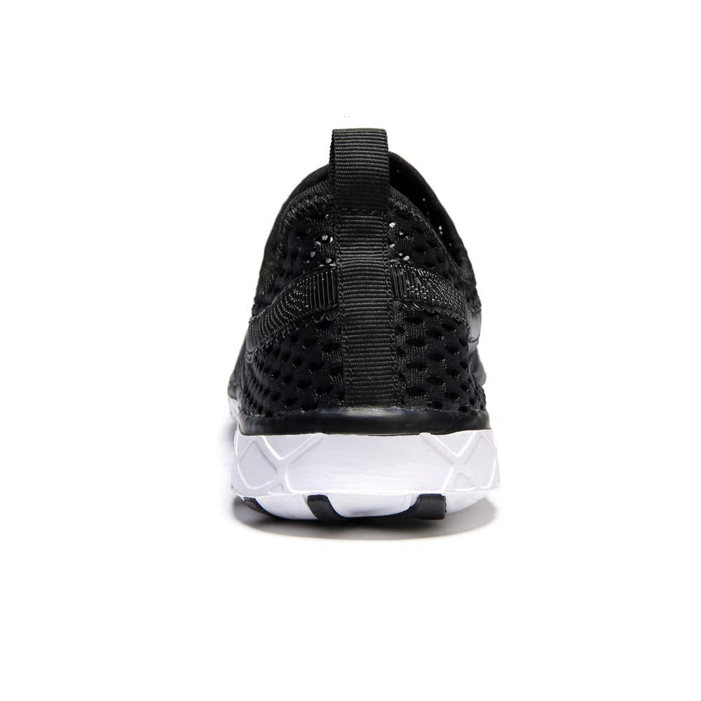 SUOKENI Women's Quick Drying Slip On Water Shoes for Beach or Water Sports Ultralight Walking Shoes Black/White,Size:US 7.5/EU 38
