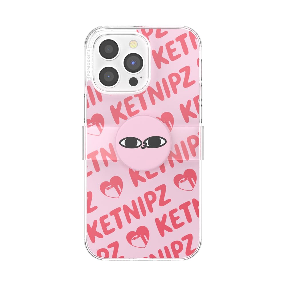 PopSockets iPhone 14 Pro Max Case with Phone Grip and Slide Compatible with MagSafe, Phone Case for iPhone 14 Pro Max Wireless Charging Compatible - Ketnipz