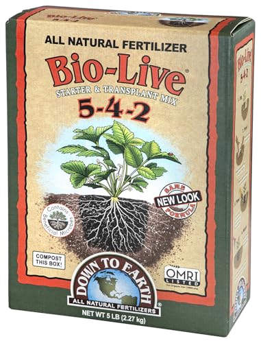 Down to Earth Organic Bio-Live Fertilizer Mix 5-4-2, 5 lb
