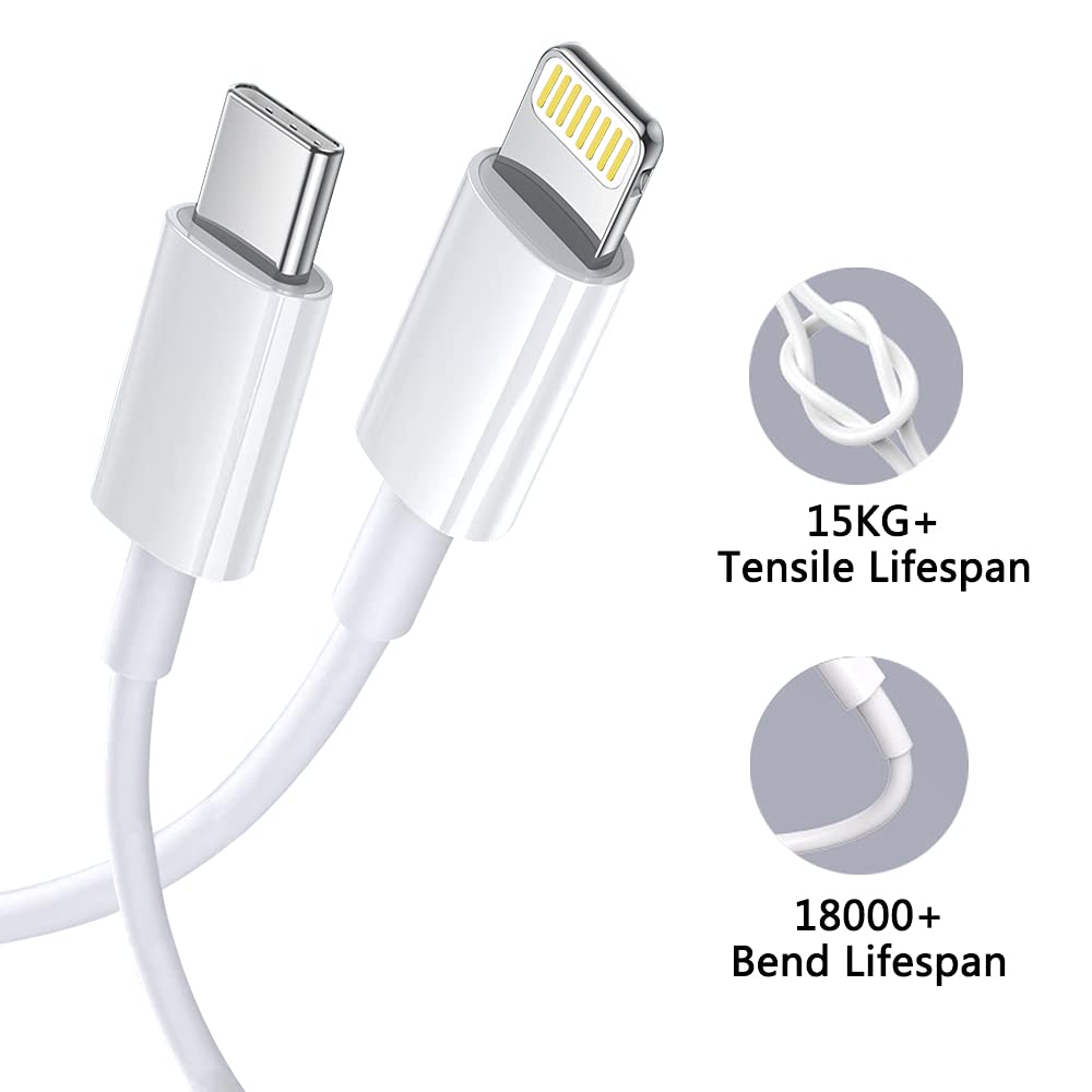 for hone14 13 12 11 Fast Charger Certified 20W PD USB C Wall Charger Block with Extra Long 6TF Type C to ightning Cable Compatible for Phone 14 14 Pro Max 13 13Pro Max12 11Pro