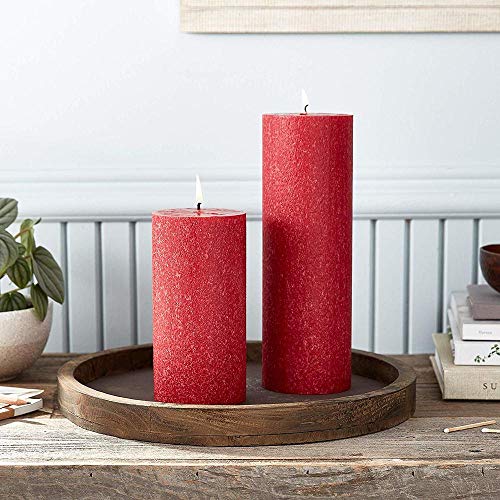 Root Candles Timberline Beeswax Blend Premium Handcrafted Unscented Pillar Candle, 3 x 3-Inch, Dusty Rose, 1 Count (Pack of 1)