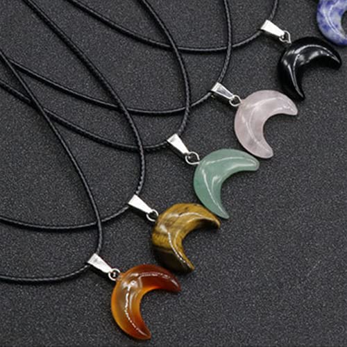 ROSEWARD Real Carnelian Crystal Necklace for Women Raw Gemstone Chakra Healing Stones Genuine Moldavite Crystal Pendant Energy Spiritual Jewelry, USA (6 Pcs Polished Square)