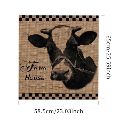 Farmhouse Cow Magnet Sticker Dishwasher Cover for Front Door,Refrigerator Magnet Cover, Dishwasher Covers Decorative(23 x 26 Inches)