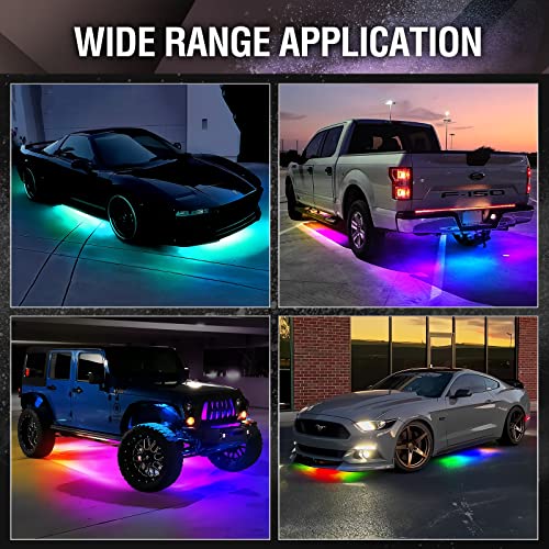 OPT7 Aura Dreamcolor Underglow Chasing Lights w/Wireless Remote, Waterproof Rigid Aluminum LED Light Bar, Exterior Neon Accent Underbody RGB-IC Light Kit, Multi Colors Mode, for Car Truck RV, 12V