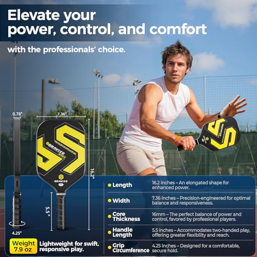 Pickleball Paddles Set of 2 USAPA Approved T700 Raw Carbon Fiber Pickleball Paddle, Friction Surface Pickleball Rackets with 4 Balls 1 Pickleball Bag, Pickle Ball Paddle Set for Men and Women
