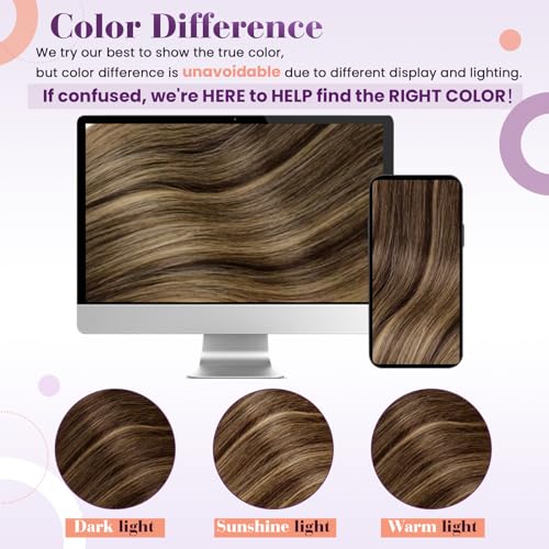 LaaVoo Clip in Hair Extensions Blonde Highlights 12 Inch Ash Blonde Mix Bleach Blonde Real Hair Extensions Clip in Human Hair Silky Straight 5pcs 80G