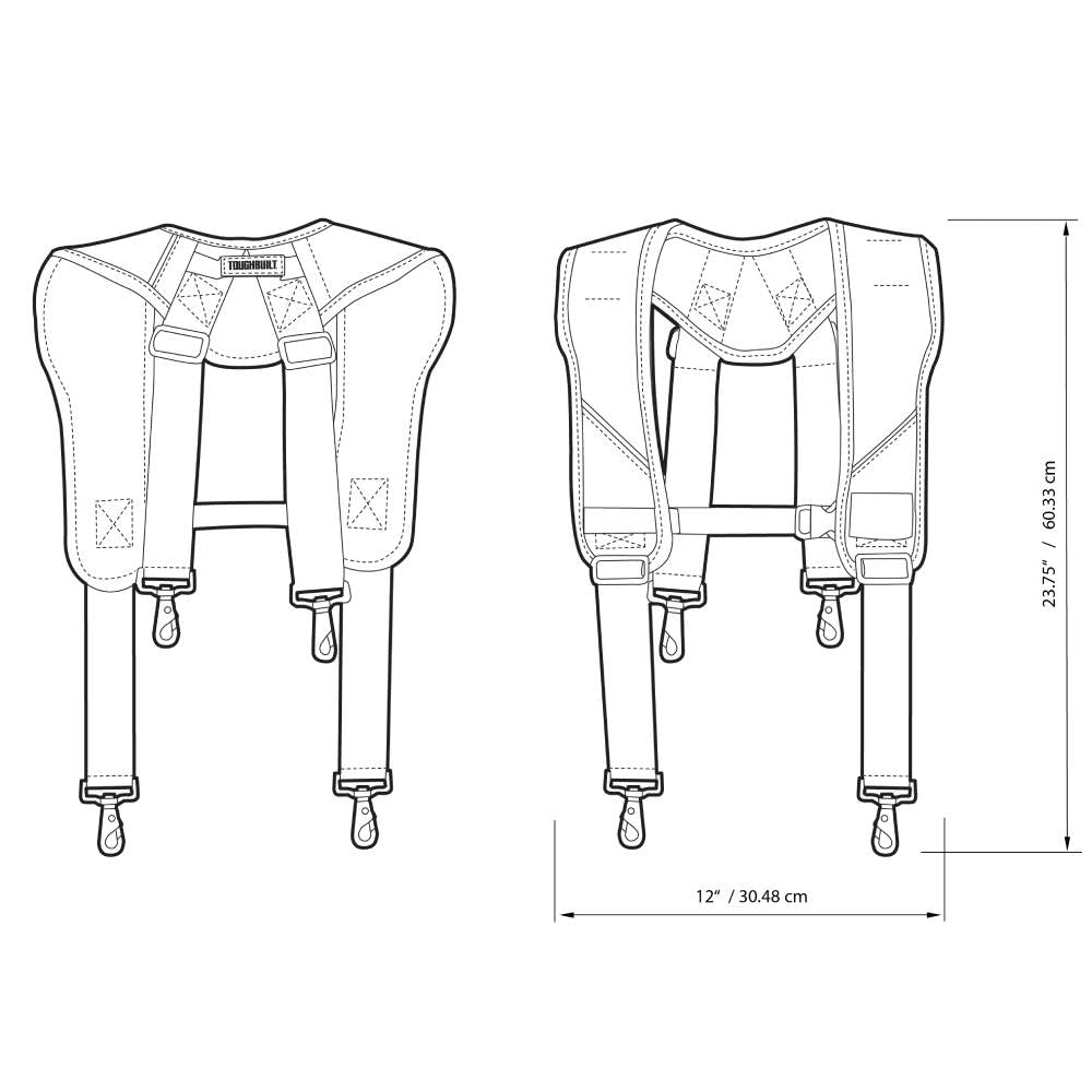 Toughbuilt CT-51P Pro Padded Suspenders