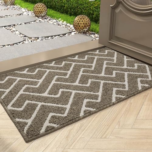 hicorfe Hallway Runner Rug,20"x59" Durable Front Back Door Mat,Non Slip Rubber Backing,Low-Profile Absorbent Entrance Washable Floor Runner Mat Entryway,Hallway,Laundry,Patio(Navy Blue)