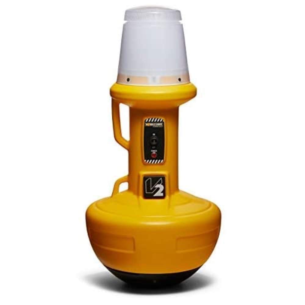 Wobble Light 111301LED V2 Self-Righting LED Jobsite Light, 150W, 12,000 Lumens, 1 Count (Pack of 1), Yellow
