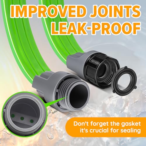 LAVEVE Sprinkler Hose for Yard 15 FT, Garden Soaker Hose with Stakes, Heavy Duty Water Hose Sprinklers for Lawns, Drip Hose Irrigation Tubing