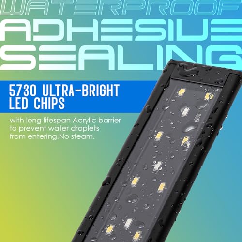 Gamalta Aquarium Light,Full Spectrum Aquarium Light with Expandable Bracket,White Blue Red Green LEDs, Adjustable Timer and Brightness for 18~24IN Fish Tank