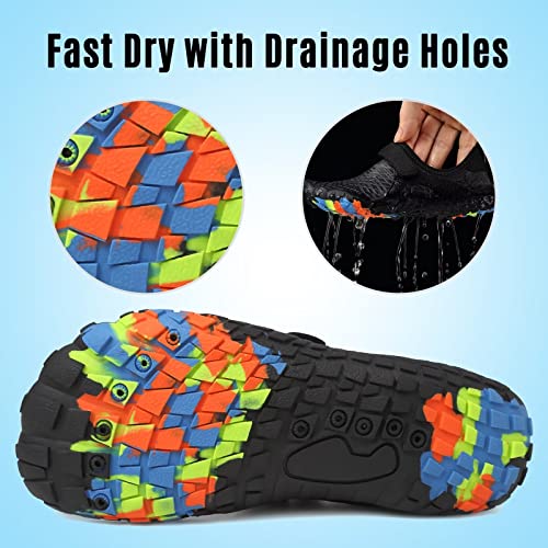 CIOR Kids Water Shoes Boys & Girls Lightweight Sport Shoes Aqua Athletic (Toddler/Little Kid/Big Kid) U122WZ625.EL-L.Blue-32