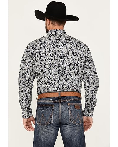 Ariat Men's Wrinkle Free Kohen Classic Fit Shirt, Deep Pacific