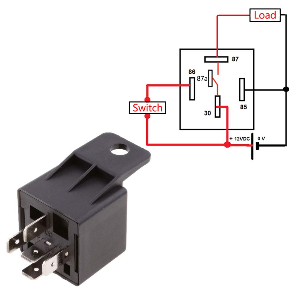 ESUPPORT Car Relay 12V 40A SPDT 5Pin Switch Automotive Pack of 5