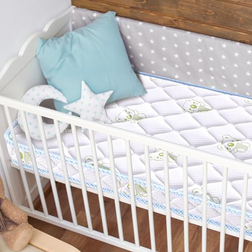Letmxiu Premium 5" Crib Mattress and Toddler Mattress, Dual-Sided and Firm Toddler Bed Mattress, Hypoallergenic Toddler Mattress for Toddler Bed, Non-Toxic Fits Standard Crib and Toddler Bed
