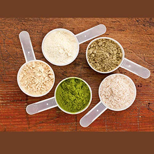 Plastic Measuring Scoop, 4 Tablespoon (60 cc | 1/4 Cup | 2 oz. | 60 mL) Long Handle Spoons for Powders, Granules, Coffee, Pet Food, Baking Supplies, Protein and Other Dry Goods, BPA Free (Set of 100)