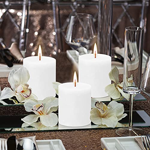 BOLSIUS 4 Pack Fresh Olive Rustic Pillar Candles - 2.75 X 5 Inches - Premium European Quality - Includes Natural Plant-Based Wax - Unscented Dripless Smokeless 60 Hour Party and Wedding Candles