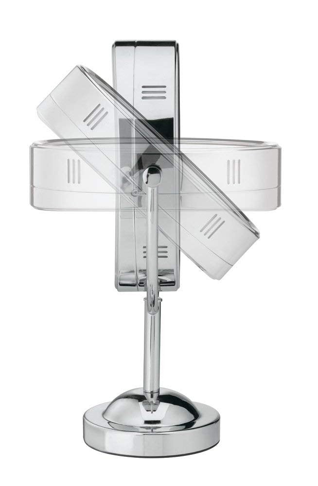 Conair Lighted Makeup Mirror, LED Vanity Mirror, 1X/7X Magnifying Mirror, Double Sided, Corded in Polished Chrome