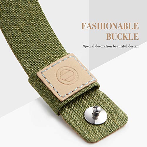 Recoppa Fabric Cloth Bands Compatible with Apple Watch 45mm 44mm 42mm, Canvas Strap with Soft Genuine Leather Lining and Snap Button for Apple iWatch Series 8/7/6/5/4/3/2/1/SE, Wine