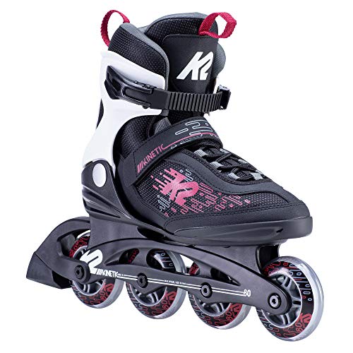 K2 Skate Women's Kinetic 80 Inline Skate, Black_Berry, 11