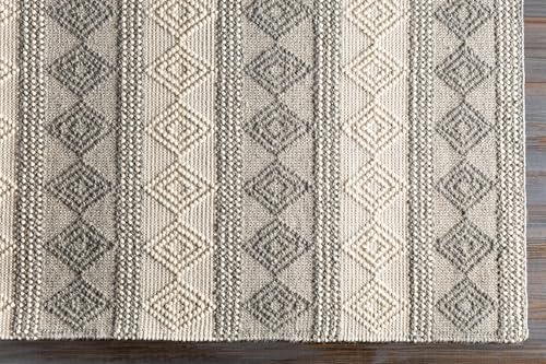 Mark&Day Wool Rugs, 9x12 Colville Cottage White Area Rug, White Carpet for Living Room, Bedroom or Kitchen (9' x 12')