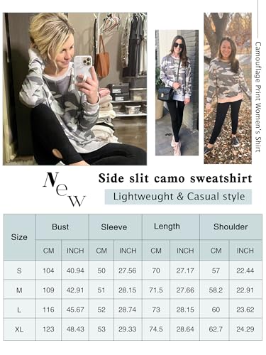 ECOWISH Women Side Split Sweatshirt: Fall Crewneck Long Sleeve Oversized Striped Shirts Casual Contrast Pullover Tops 413 Pink Green XL