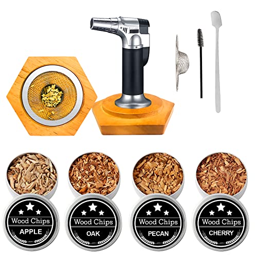 Mens Gifts for Christmas - Whiskey Cocktail Smoker Kit with Torch, Christmas Funny Gifts for Men Husband, Smoked Bourbon Kit, Birthday Anniversary Unique Gift for Him, Cool Stocking Stuffers for Xmas