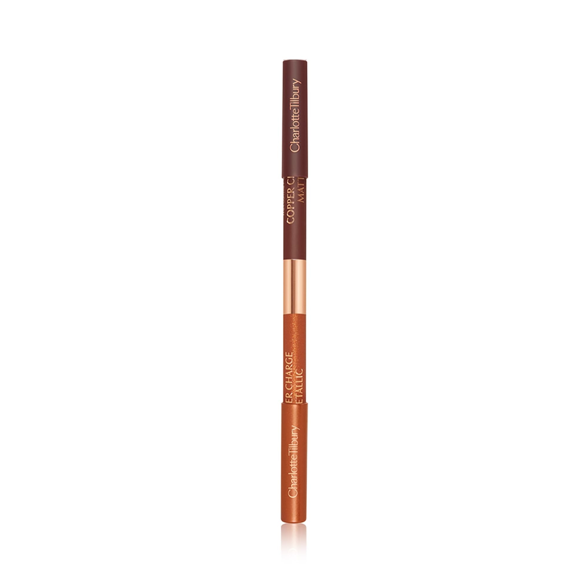Charlotte Tilbury Magic Eyeliner - Waterproof Eyeliner Pencil with Matte & Metallic Finishes - Creamy, Blendable Formula with Up to 16HR Wear - Smudge & Humidity Proof - Copper Charge
