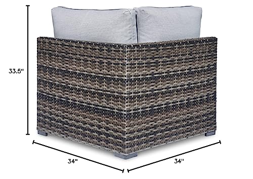 Signature Design by Ashley Harbor Court Corner Cushion, 2 Count, Dark Brown & Light Gray