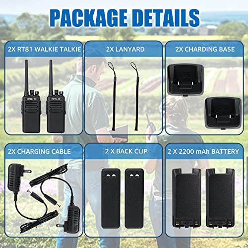 Retevis RT81V Digital Walkie Talkie,2 Meter Radio,Waterproof Two Way Radios Long Range,Dual Time Slot,Heavy Duty 2 Way Radio for Rural Area (2 Pack)