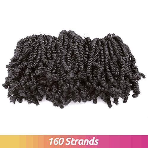 ToyoTress Boho Box Braids Crochet Hair - 12 Inch 8 Packs Ombre Orange Box Braids Crochet Hair Curly End Crochet Braids, Short Pre-looped Synthetic Braidsing Hair Extensions (12 Inch, T350-8P)