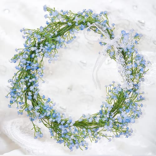 LYLYFAN Babys Breath Artificial Flowers,12 Pcs Gypsophila Real Touch Flowers for Wedding Party Home Garden Decoration Blue