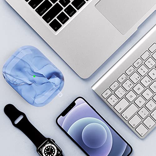 OLEBAND Case Fit for Airpod 3rd Generation Case(2021) with Pattern,Hard Cover,Anti-Slip Case,Compatible for Apple Air pod Case Pro 3rd Gen,for Women and Girls,Grey Gold Marble