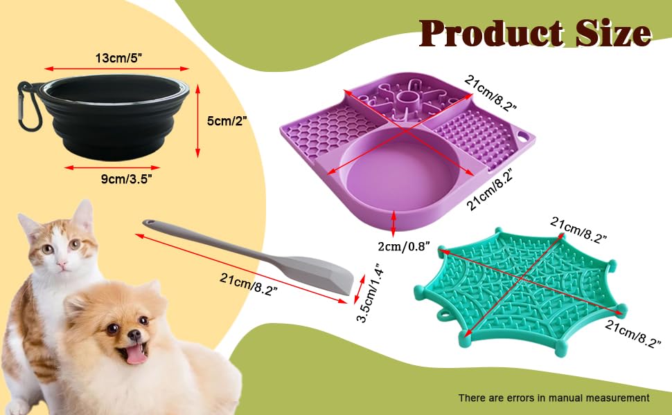 Wet and Dry Lick Mat for Dog and Cat with Suction Cups 2 in 1 Slow Feeder Bowl Licking Mat Peanut Butter Lick Pad for Dog Anxiety Relief Cat Boredom Reducer Perfect for Bathing Grooming
