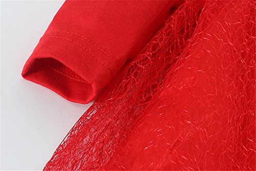 Mud Kingdom Baby Girls Tutu Dress Princess Cute Floral Tulle Red Birthday Wedding 6 Months