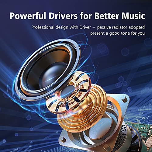ZEALOT Portable Bluetooth Speakers, Wireless Speaker,S32 Samll Outdoor Speaker, Waterproof IPX5, Stereo Pairing/USB/MIC/TF Card/AUX for iOS Andriod Gift for Men,Kids -Black