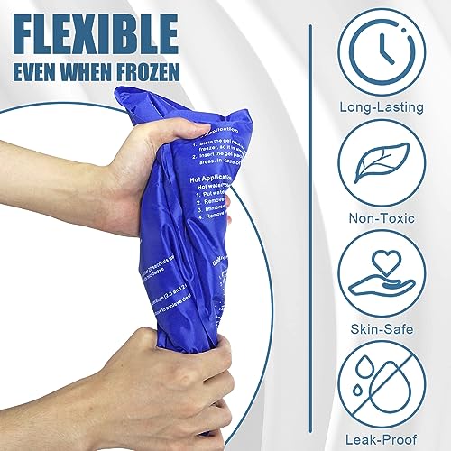 RAINBOW Gel Ice Packs for Injuries Reusable, Hot Cold Therapy Ice Pack Wrap Pain Relief for Bruises, Swelling, Sprains, Flexible Large Ice Pack for Knee, Hip, Back and Shoulder (11" x 14"-Pack of 1)