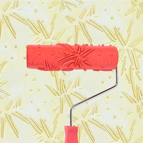 Nichiyo 7'' Texture Roller DIY Decorative Art Pattern Paint Roller Rubber Roller for Walls, Furnitures and Floors Decoration(EG092T)