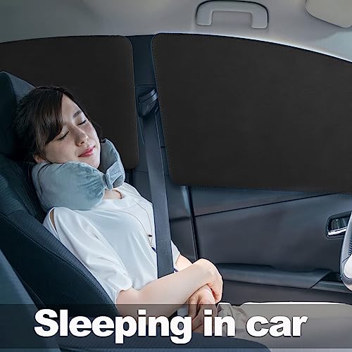 ZATOOTO 2 Pcs Rear Window Covers - Car Side Window Sun Shades - Privacy Magnetic Reflected Sunlight Protection for Baby Child Sleeping